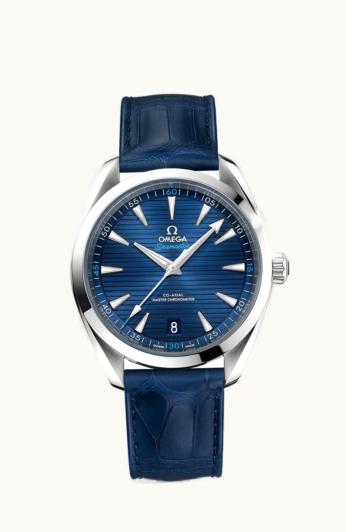 Omega Seamaster Aqua Terra 150M Master Chronometer 41 Stainless Steel / Blue / Alligator