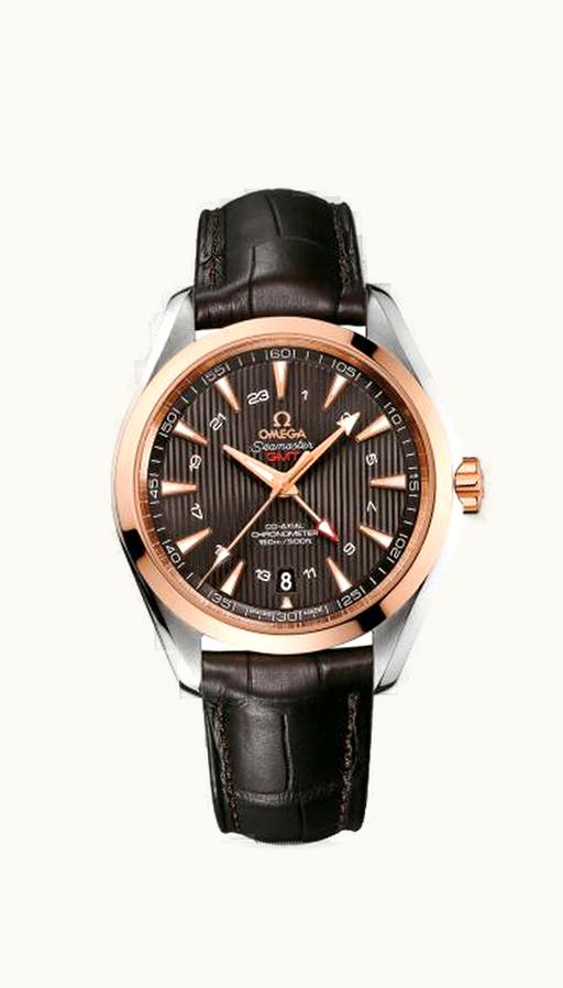 Omega Seamaster Aqua Terra 150M Co-Axial 43 GMT Stainless Steel / Red Gold / Grey / Glauser