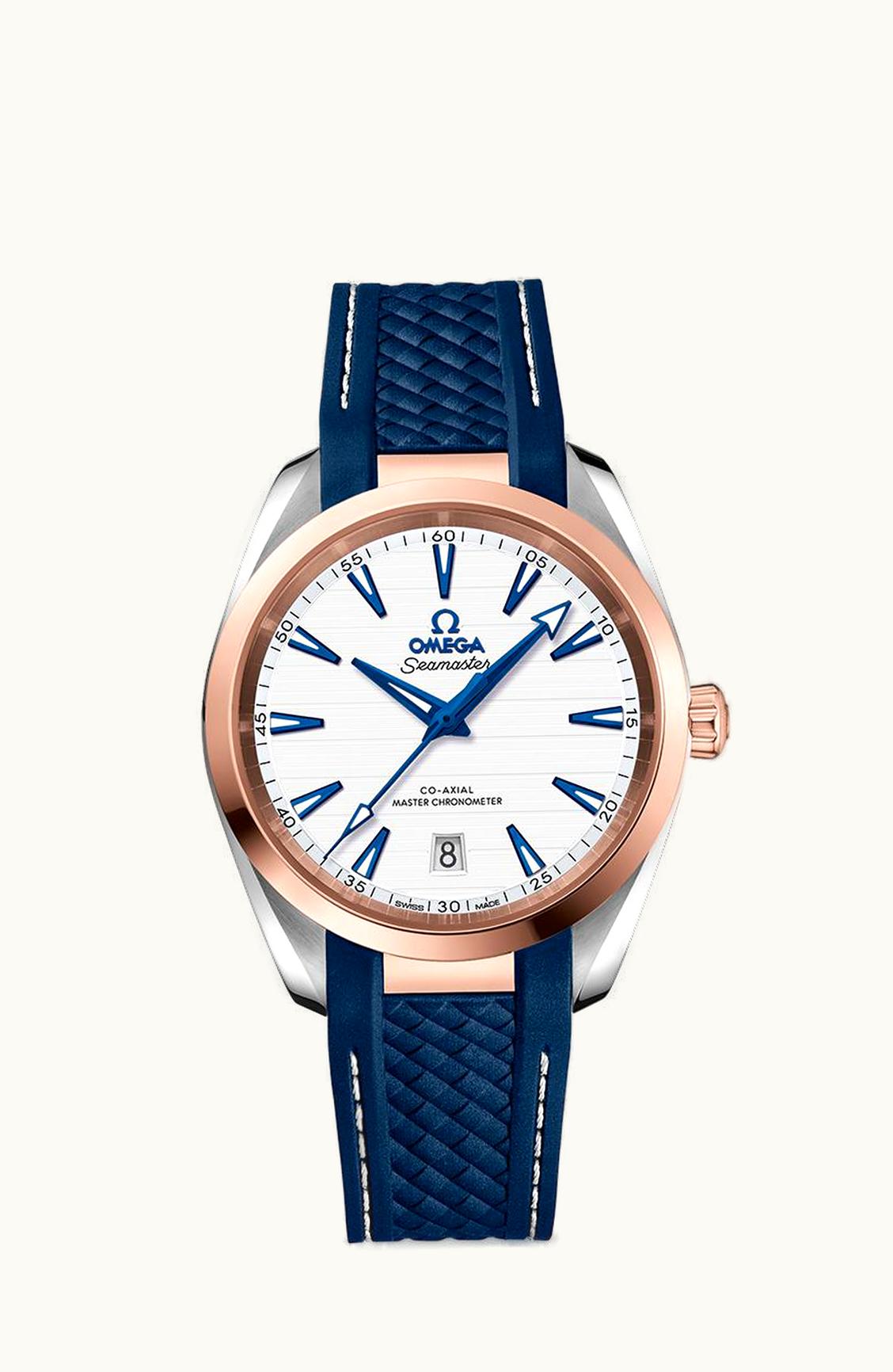 Omega Seamaster Aqua Terra 150M Master Chronometer 38 Stainless Steel / Sedna Gold / Silver / Rubber