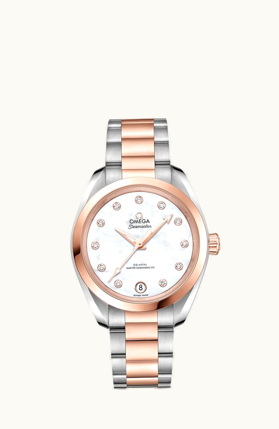 Omega Seamaster Aqua Terra 150M Master Chronometer 34 Stainless Steel / Sedna Gold / MOP / Bracelet