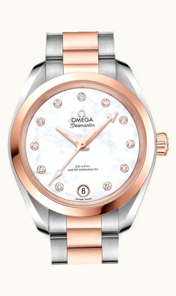 Omega Seamaster Aqua Terra 150M Master Chronometer 34 Stainless Steel / Sedna Gold / Diamond / MOP / Bracelet