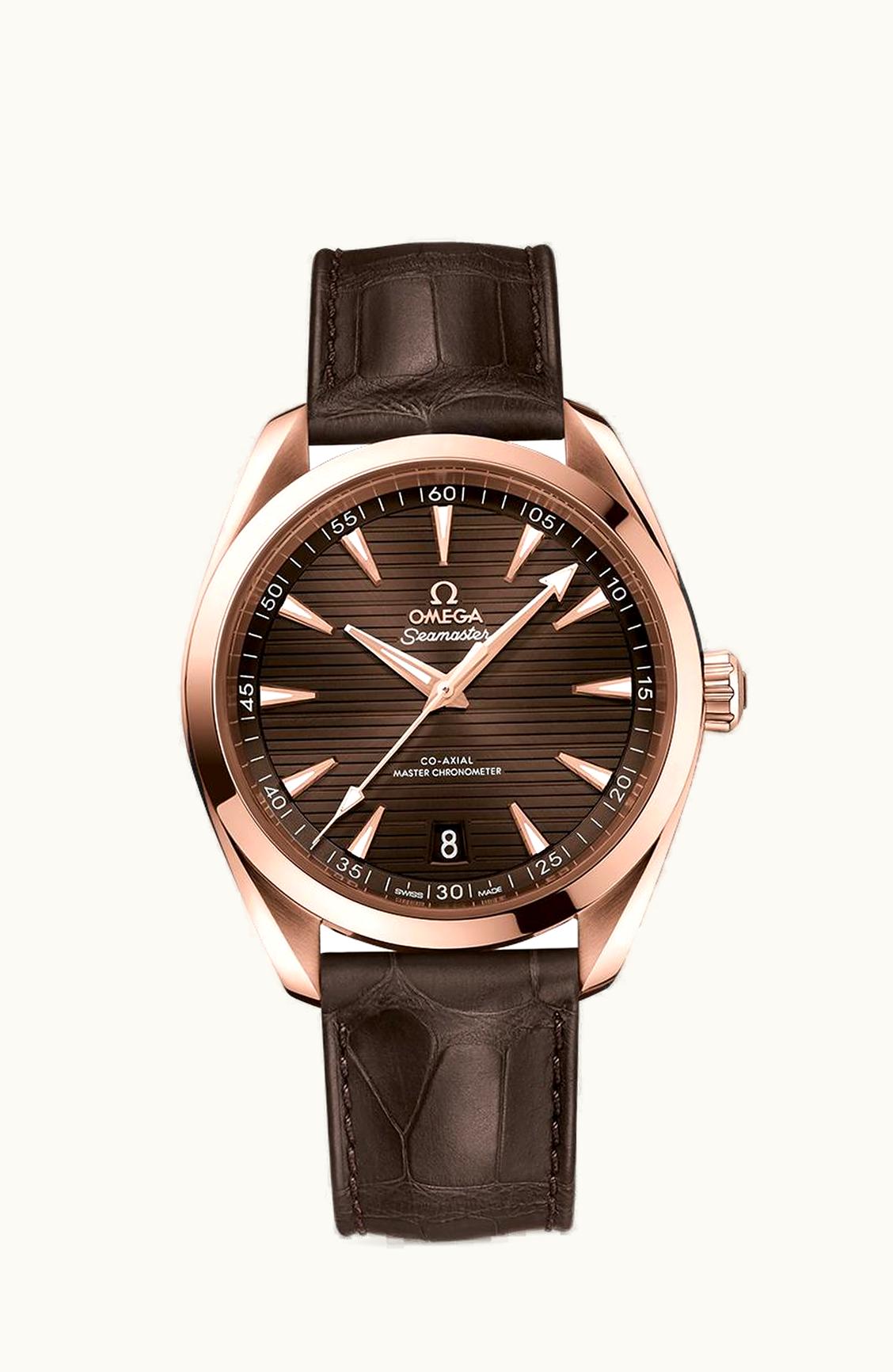 Omega Seamaster Aqua Terra 150M Master Chronometer 41 Sedna Gold / Brown / Alligator