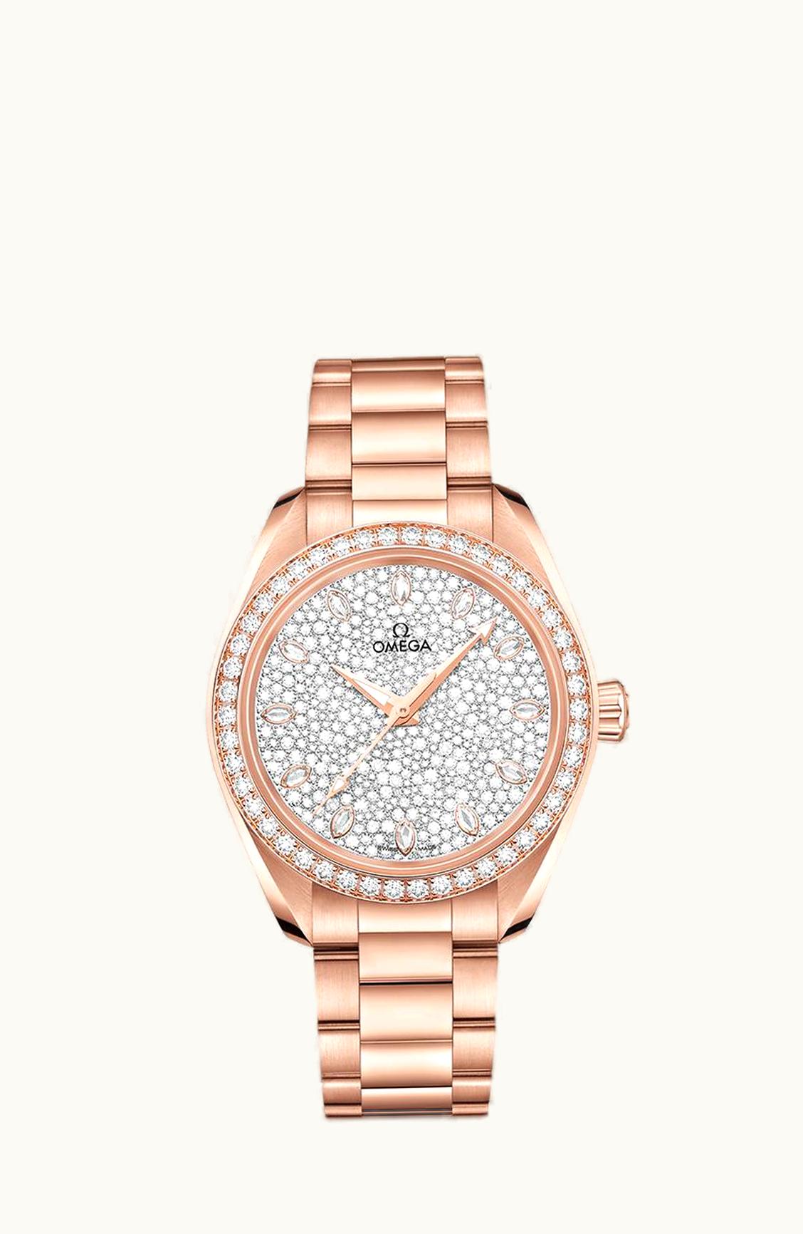 Omega Seamaster Aqua Terra 150M Master Chronometer 34 Sedna Gold / Diamond / Snow Diamond / Bracelet