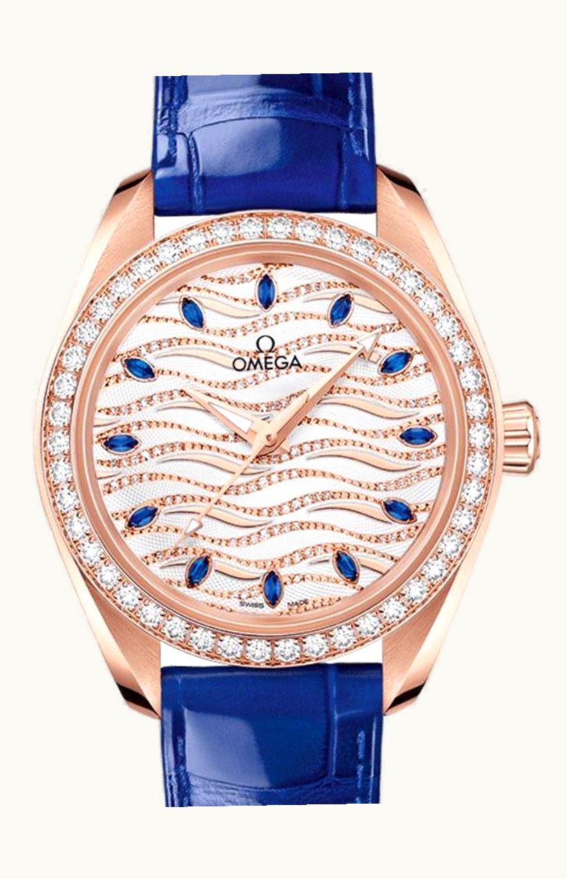 Omega Seamaster Aqua Terra 150M Master Chronometer 34 Sedna Gold / Diamond / Snow Diamond / Alligator