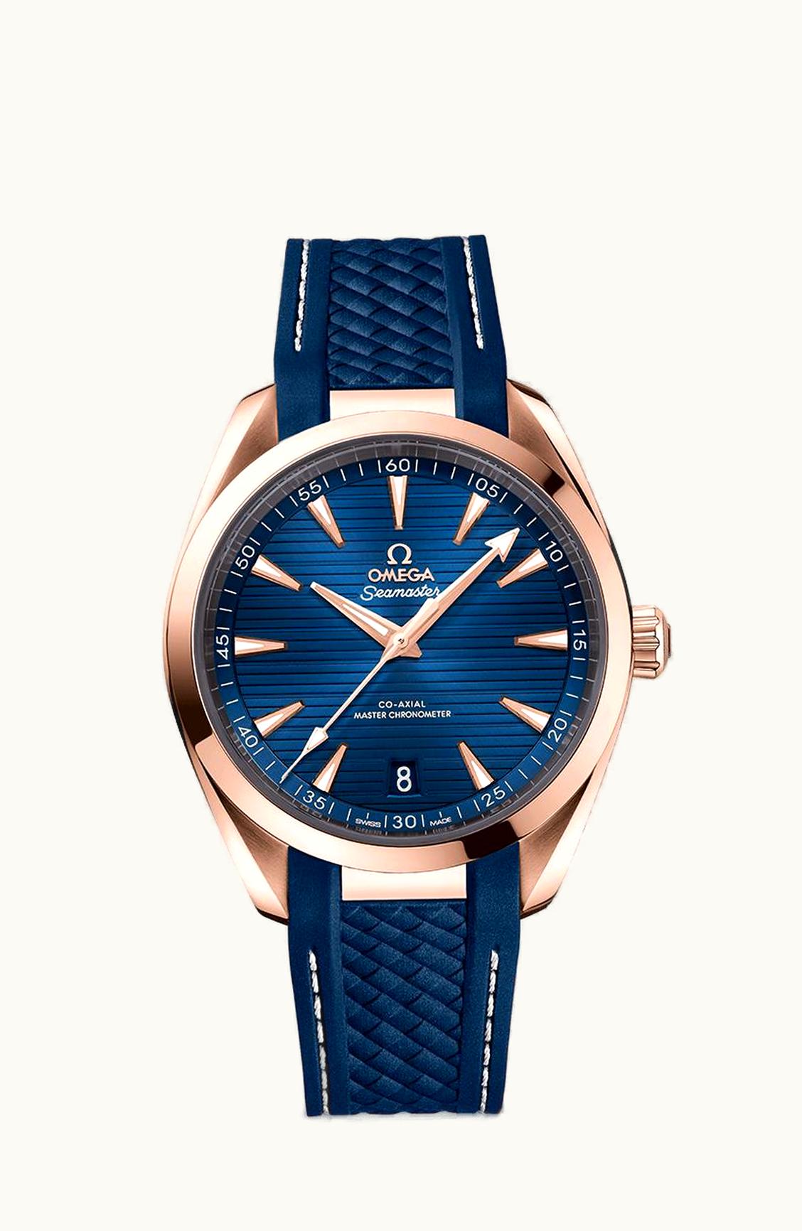 Omega Seamaster Aqua Terra 150M Master Chronometer 41 Sedna Gold / Blue / Rubber
