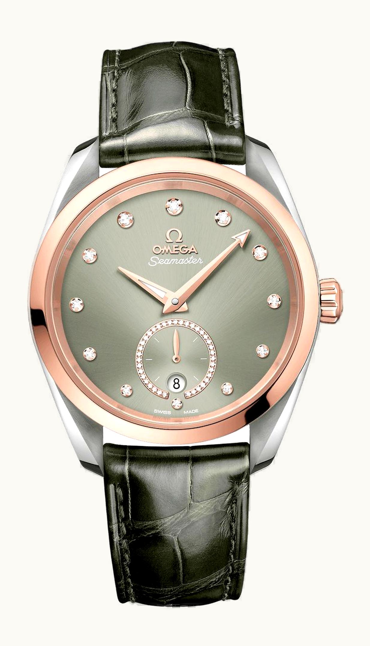 Omega Seamaster Aqua Terra 150M Master Chronometer Small Seconds 38 Stainless Steel / Sedna Gold / Green - Diamond / Alligator