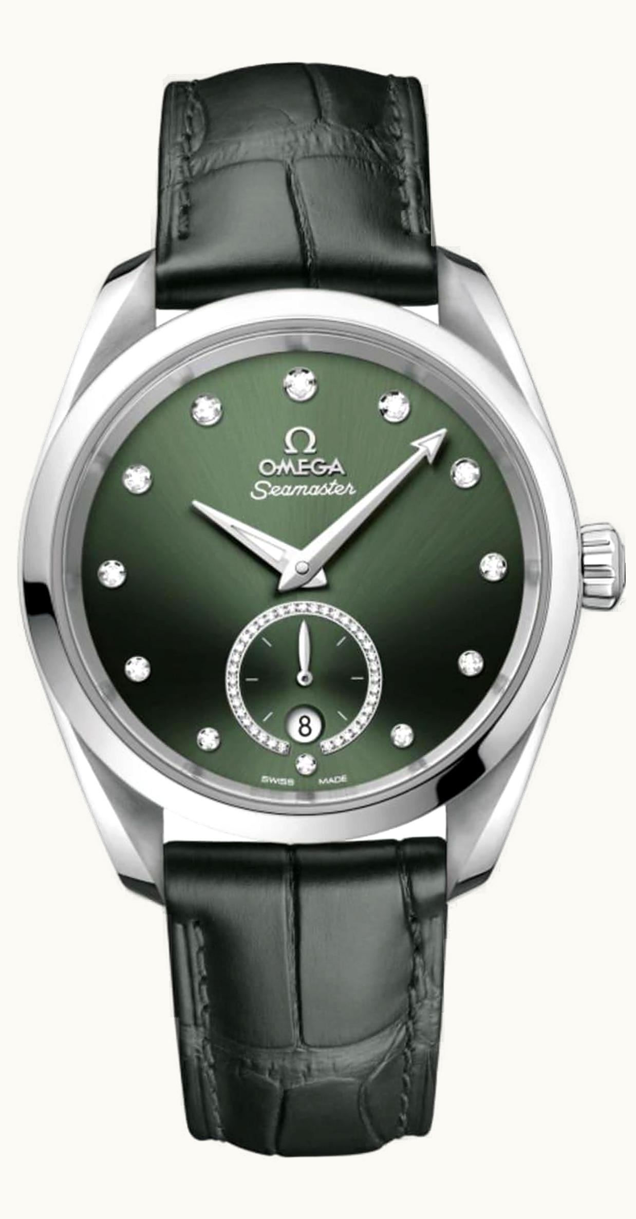 Omega Seamaster Aqua Terra 150M Master Chronometer Small Seconds 38 Stainless Steel / Green - Diamond / Alligator