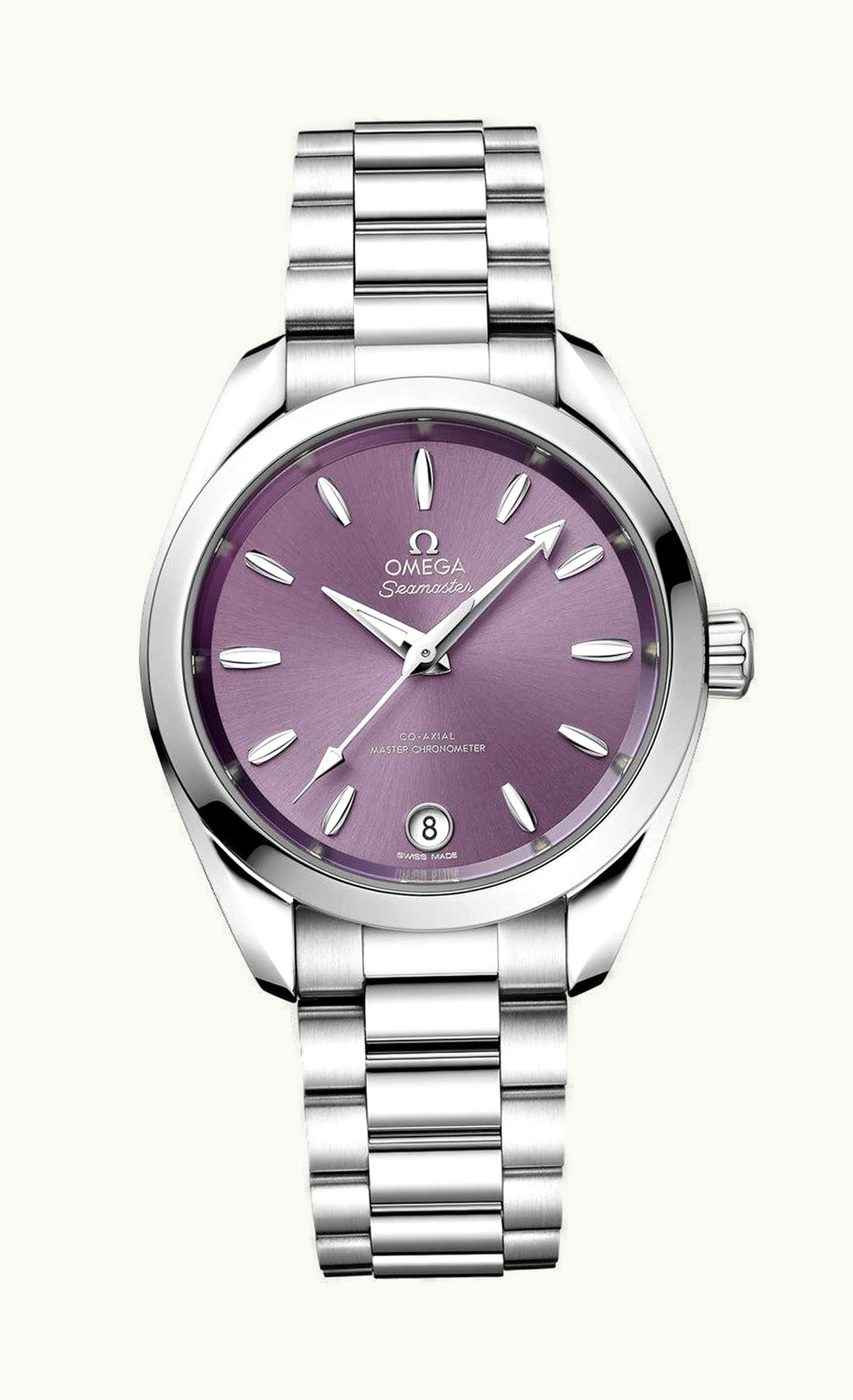 Omega Seamaster Aqua Terra 150M Master Chronometer 34 Stainless Steel / Lavender / Bracelet