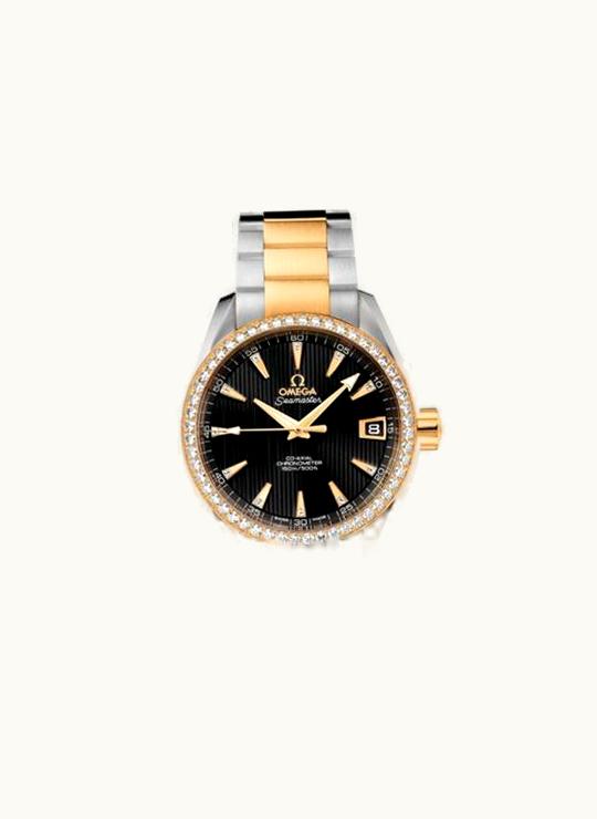 Omega Seamaster Aqua Terra 150M Co-Axial 38.5 Stainless Steel / Yellow Gold / Diamond / Black / Bracelet