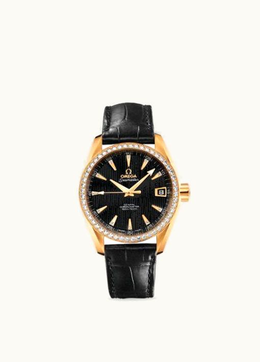 Omega Seamaster Aqua Terra 150M Co-Axial 38.5 Yellow Gold / Diamond / Black