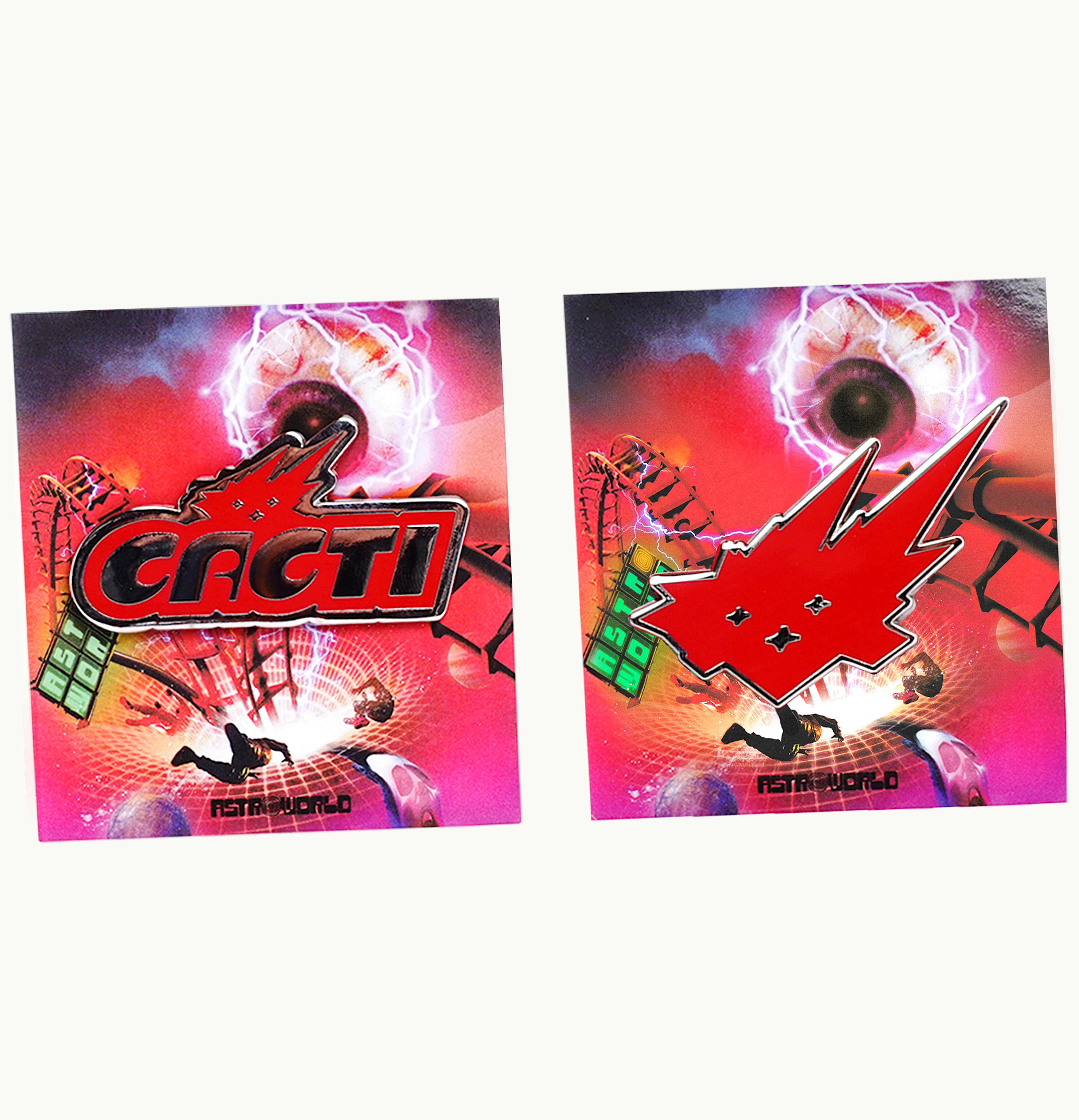 Travis Scott Travis Scott Astroworld Cacti Enamel Pin Set of 2