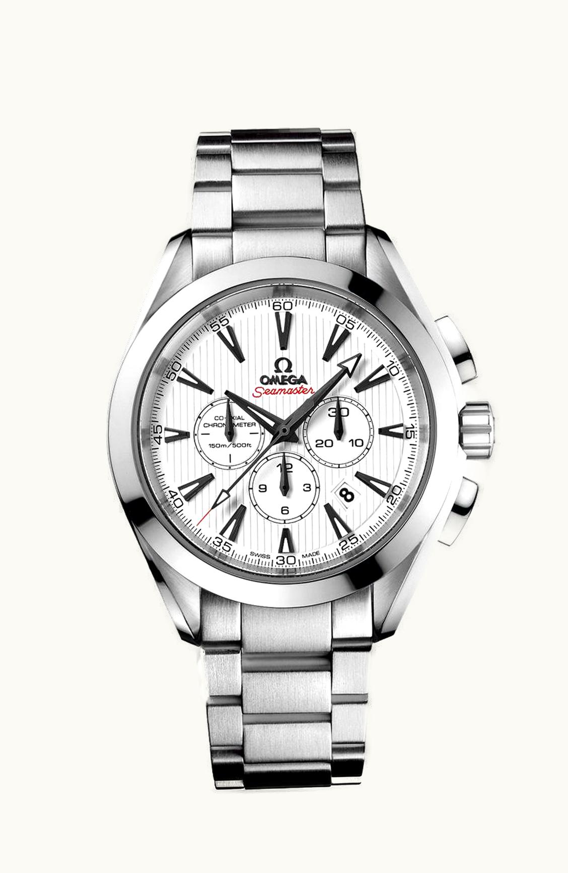 Omega Seamaster Aqua Terra 150M Co-Axial 44 Chronograph Co-Axial Stainless Steel / White / Bracelet