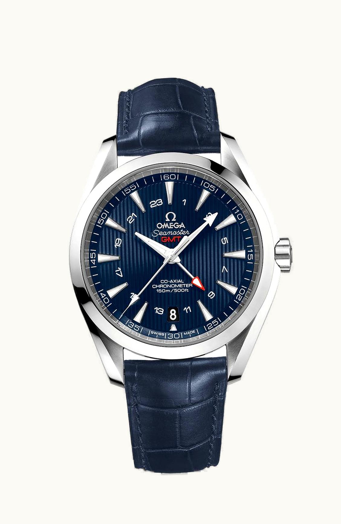 Omega Seamaster Aqua Terra 150M Co-Axial 43 GMT Stainless Steel / Blue