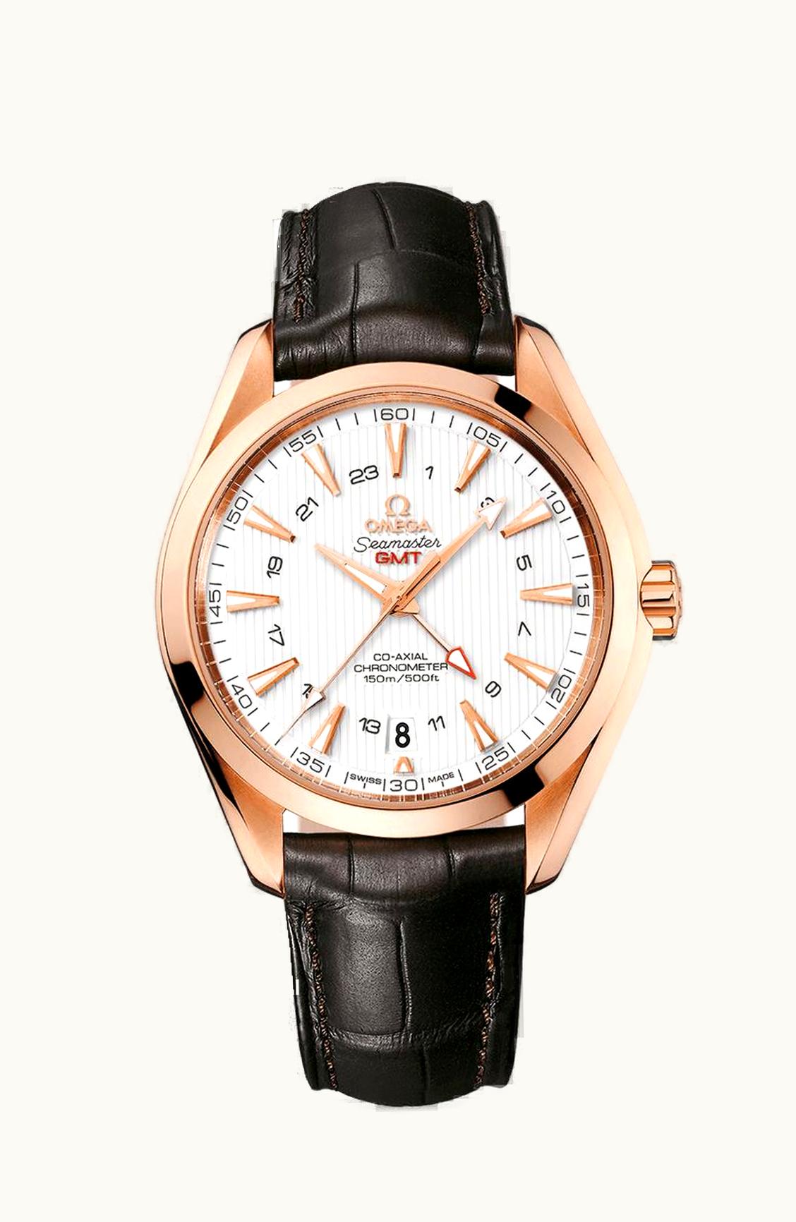 Omega Seamaster Aqua Terra 150M Co-Axial 43 GMT Red Gold / Silver