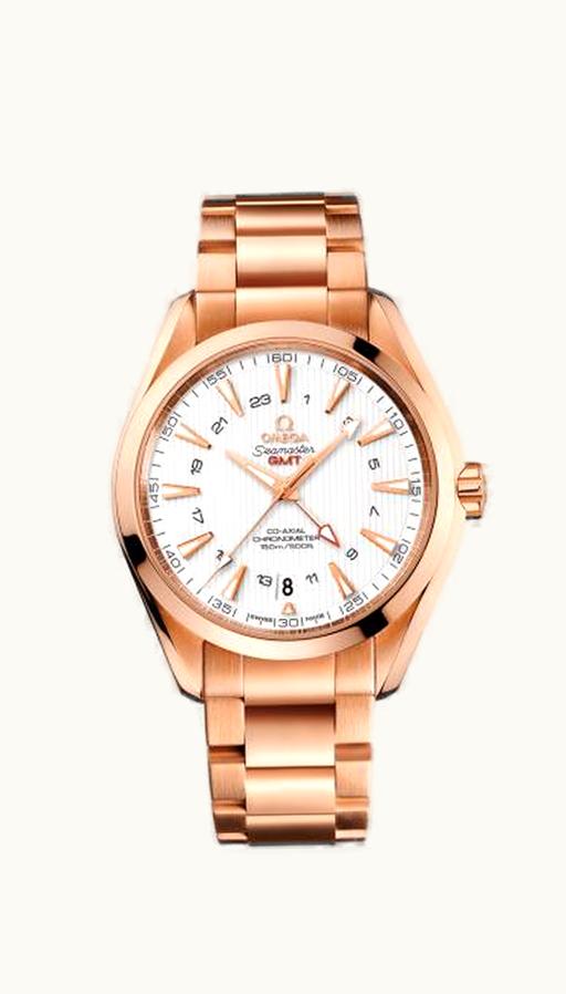 Omega Seamaster Aqua Terra 150M Co-Axial 43 GMT Red Gold / Silver / Bracelet