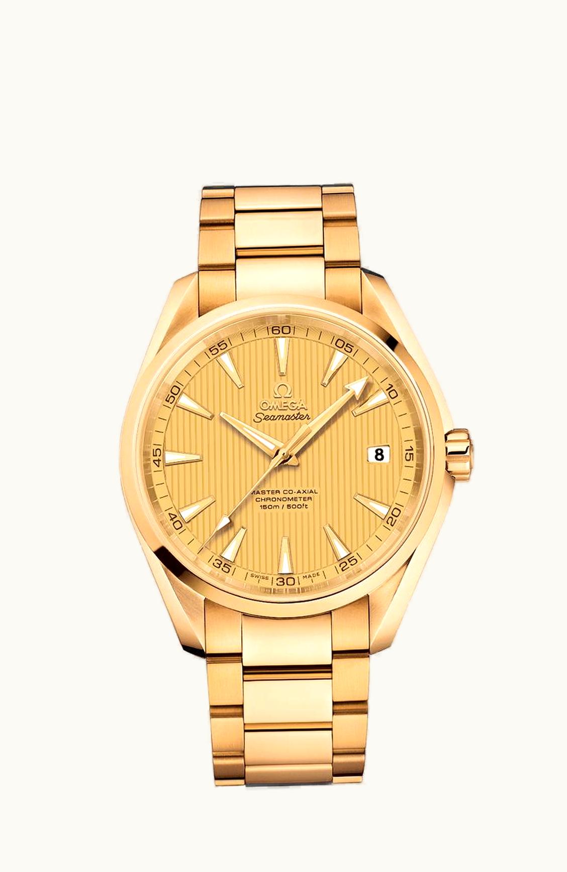 Omega Seamaster Aqua Terra 150m Master Co-Axial 41.5 Yellow Gold / Champagne / Bracelet