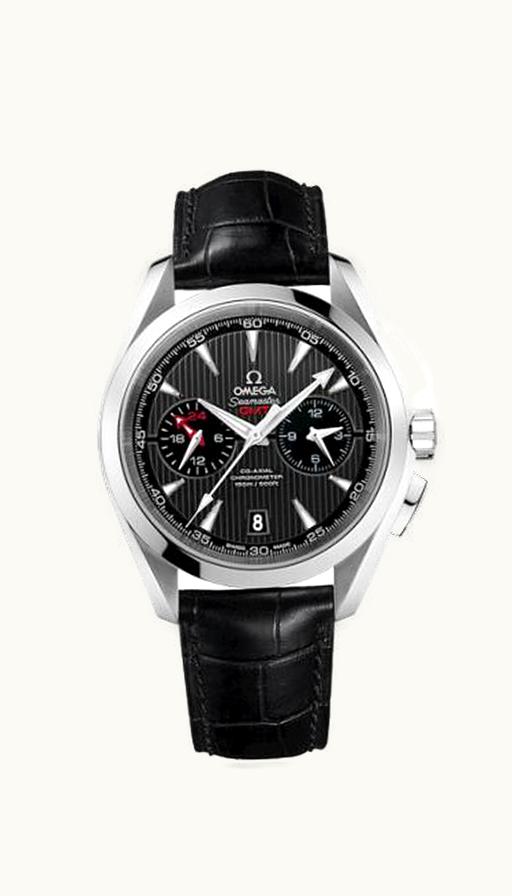 Omega Seamaster Aqua Terra 150M Co-Axial 43 GMT Chronograph Stainless Steel / Grey