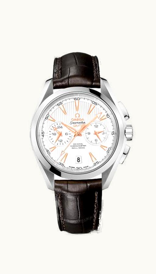 Omega Seamaster Aqua Terra 150M Co-Axial 43 GMT Chronograph Stainless Steel / Silver