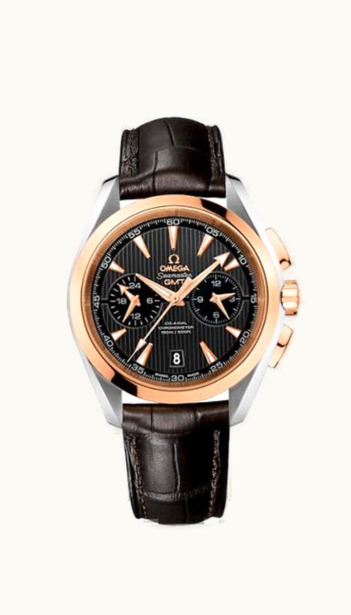 Omega Seamaster Aqua Terra 150M Co-Axial 43 GMT Chronograph Stainless Steel / Red Gold / Grey