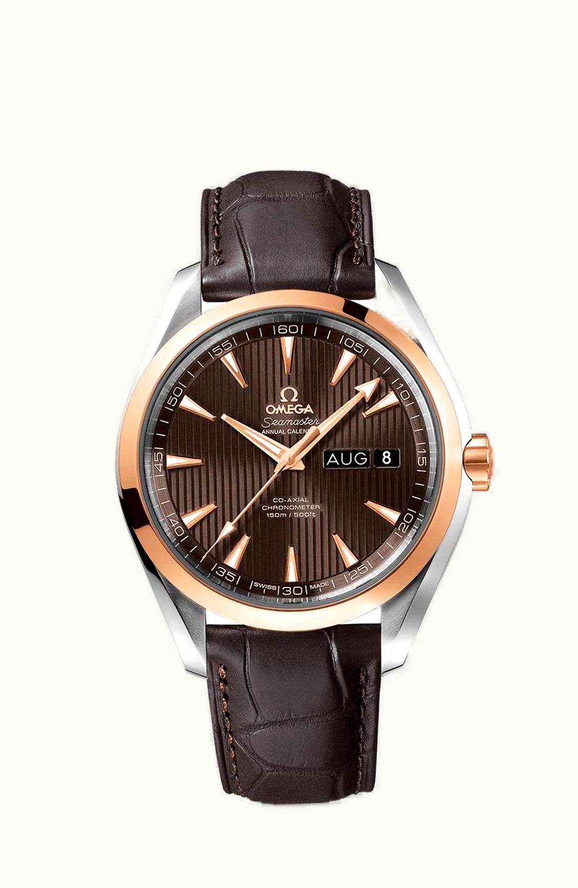 Omega Seamaster Aqua Terra 150M Co-Axial 43 Annual Calendar Stainless Steel / Red Gold / Grey