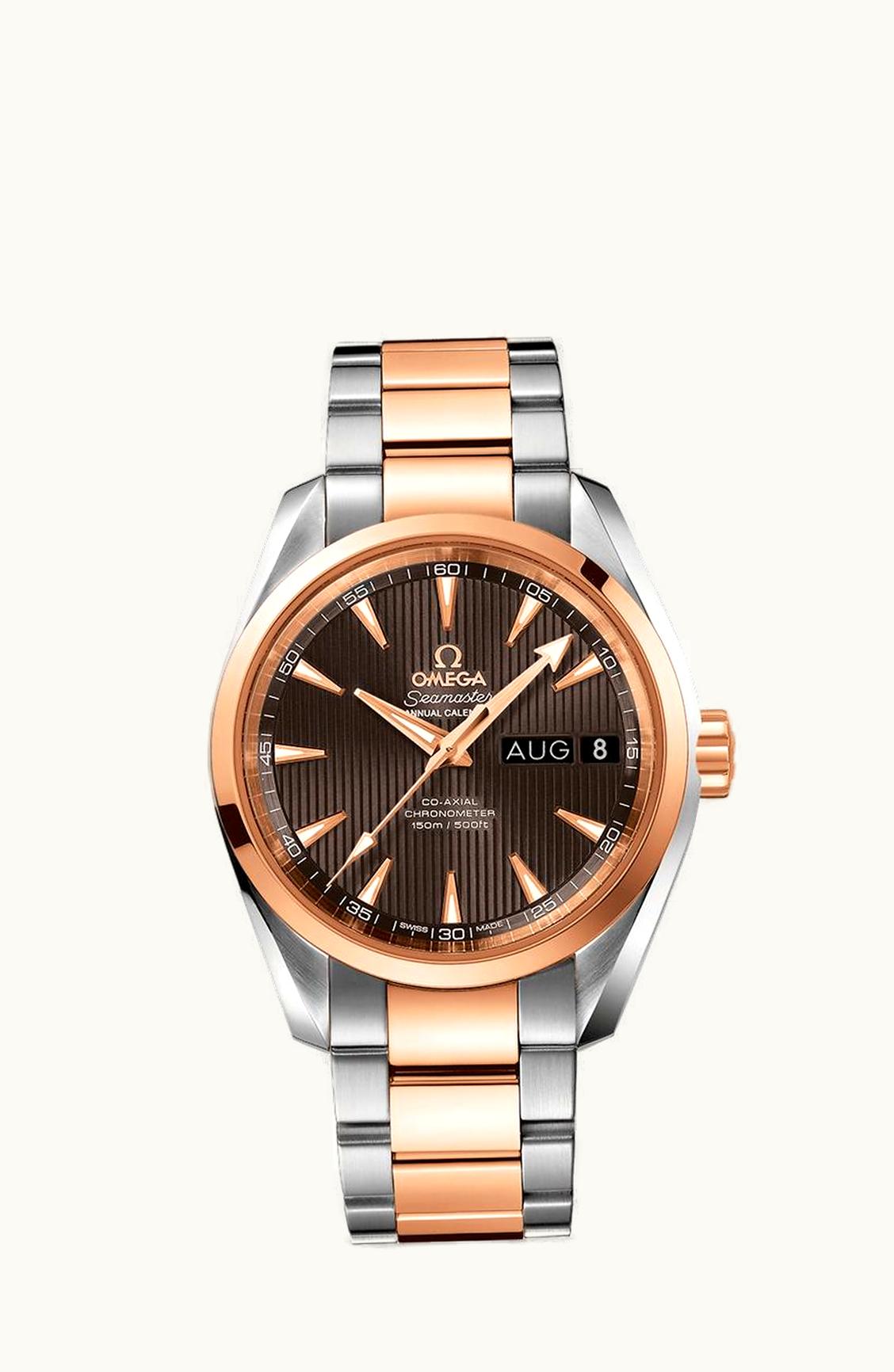 Omega Seamaster Aqua Terra 150M Co-Axial 38.5 Annual Calendar Stainless Steel / Red Gold / Grey / Bracelet