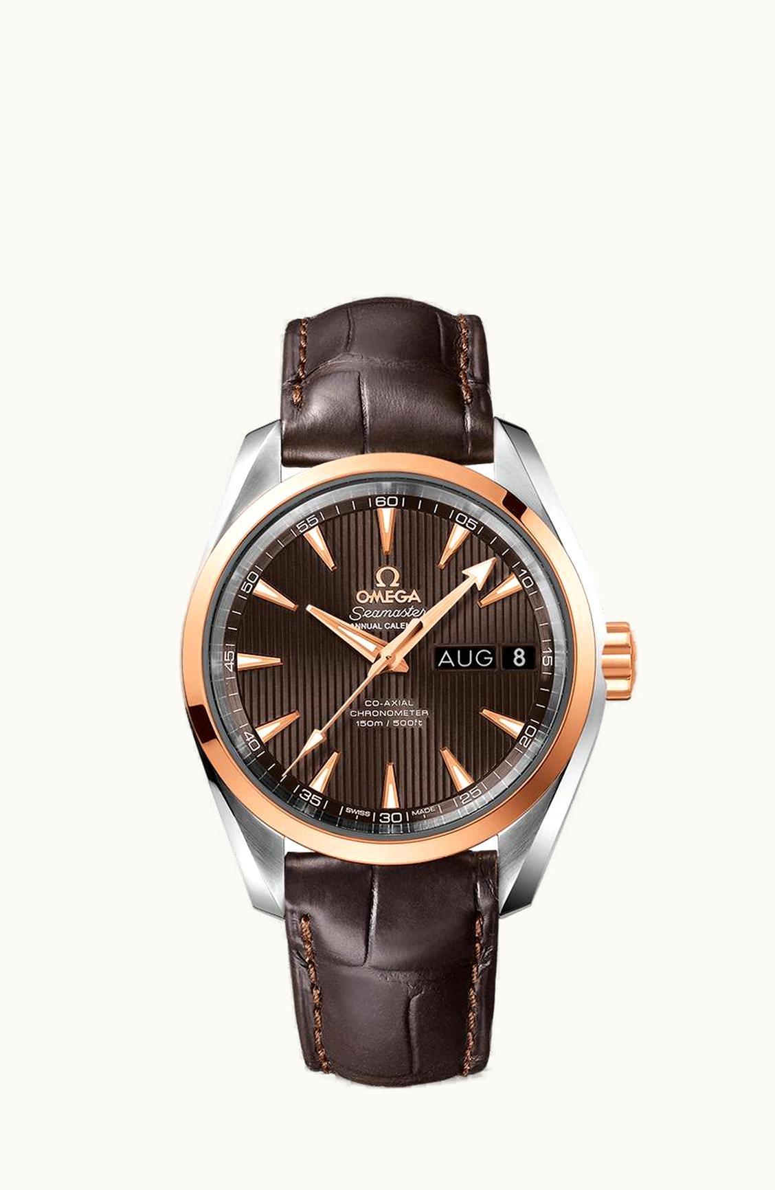 Omega Seamaster Aqua Terra 150M Co-Axial 38.5 Annual Calendar Stainless Steel / Red Gold / Grey