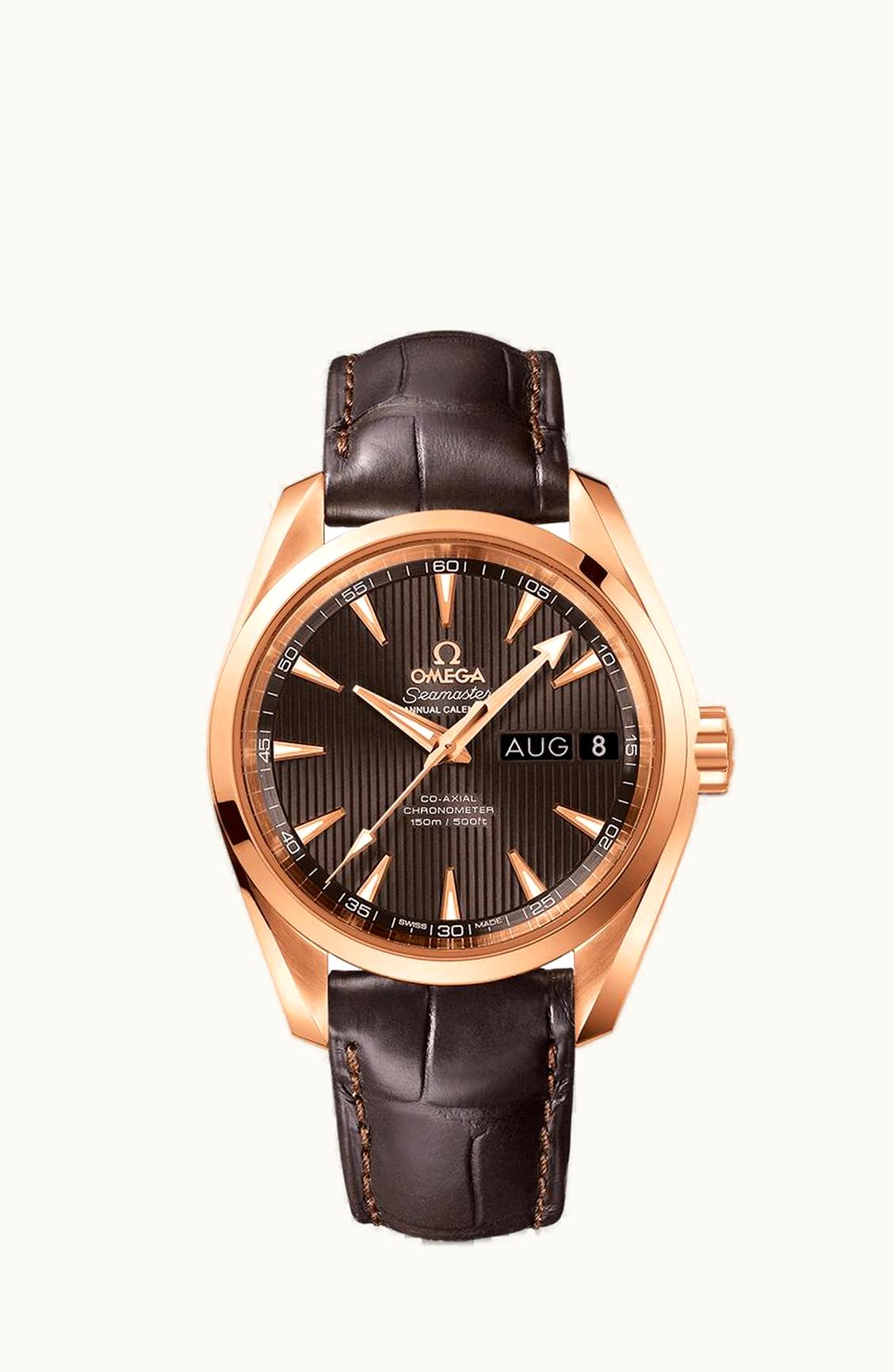 Omega Seamaster Aqua Terra 150M Co-Axial 38.5 Annual Calendar Red Gold / Grey