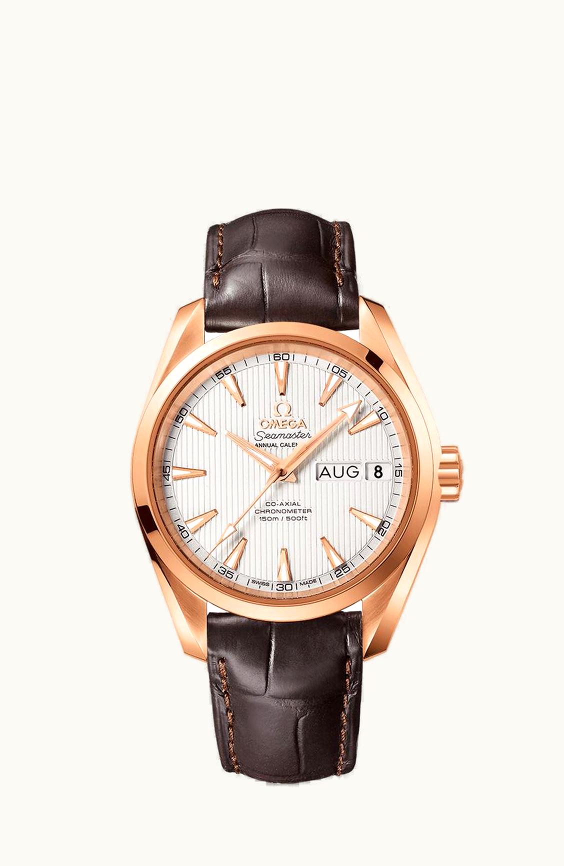 Omega Seamaster Aqua Terra 150M Co-Axial 38.5 Annual Calendar Red Gold / Silver