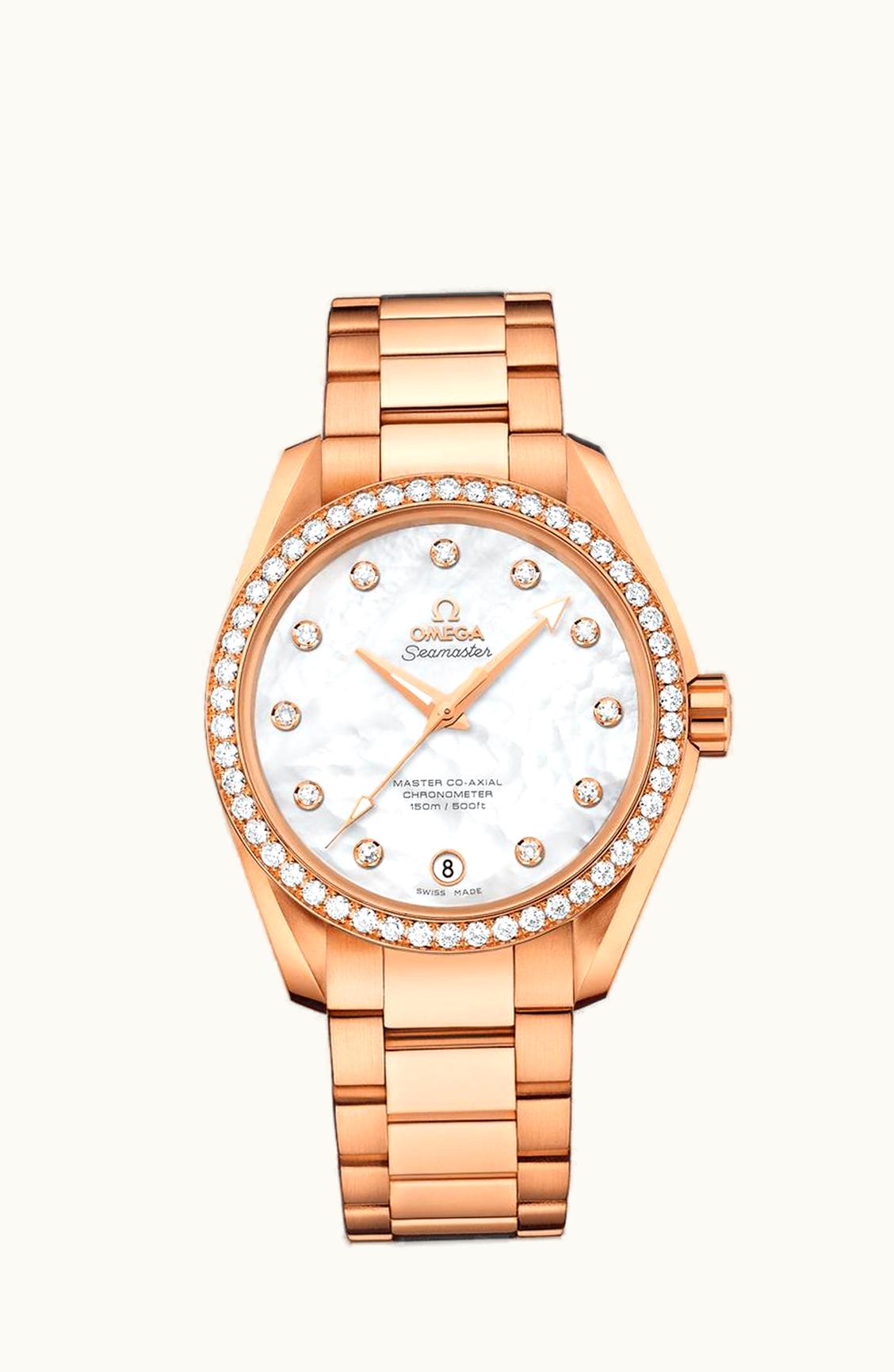 Omega Seamaster Aqua Terra 150M Master Co-Axial 38.5 Red Gold / MOP / Diamond