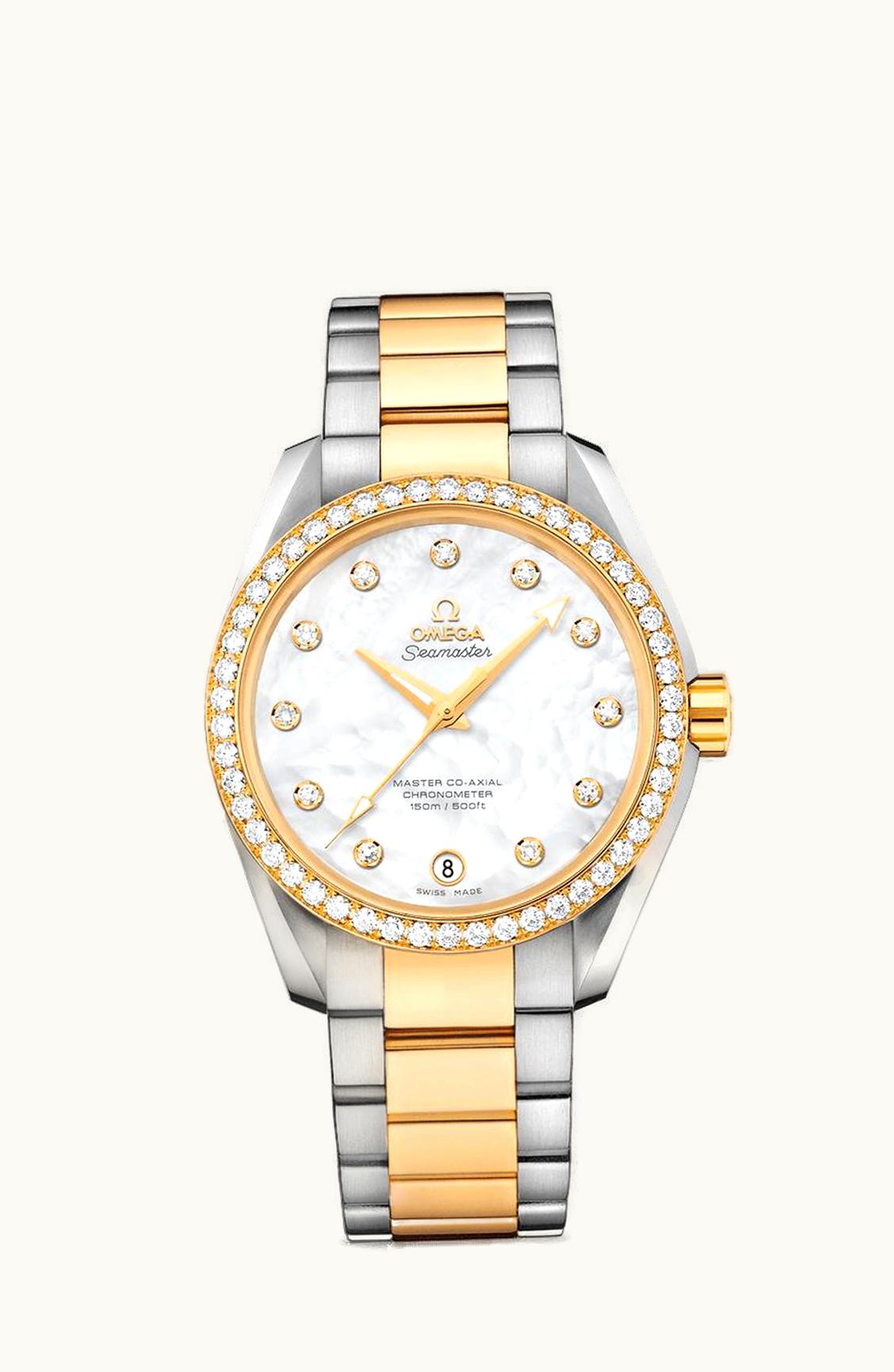 Omega Seamaster Aqua Terra 150M Master Co-Axial 38.5 Stainless Steel / Yellow Gold / Diamond / MOP / Bracelet