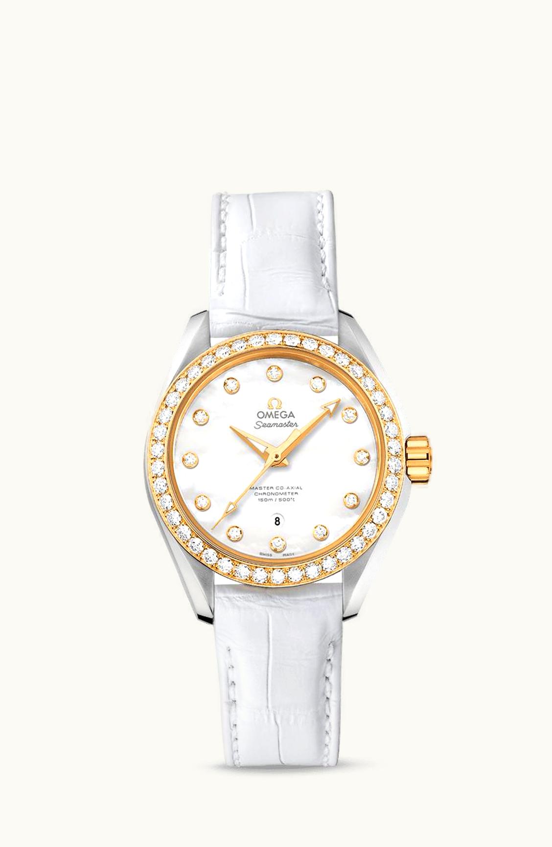 Omega Seamaster Aqua Terra 150M Master Co-Axial 34 Stainless Steel / Yellow Gold / Diamond / MOP