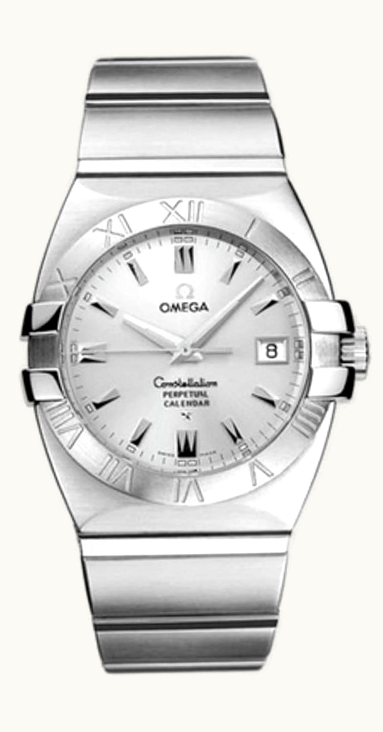 Omega Constellation Quartz 35 Perpetual Calendar Stainless Steel / Black