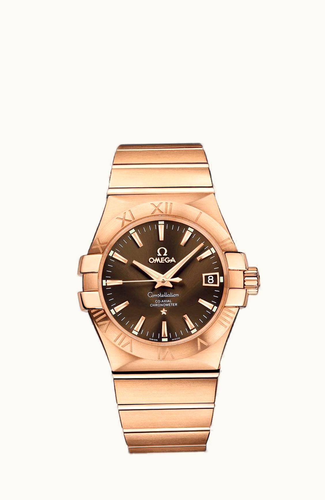 Omega Constellation Co-Axial 35 Red Gold / Brown