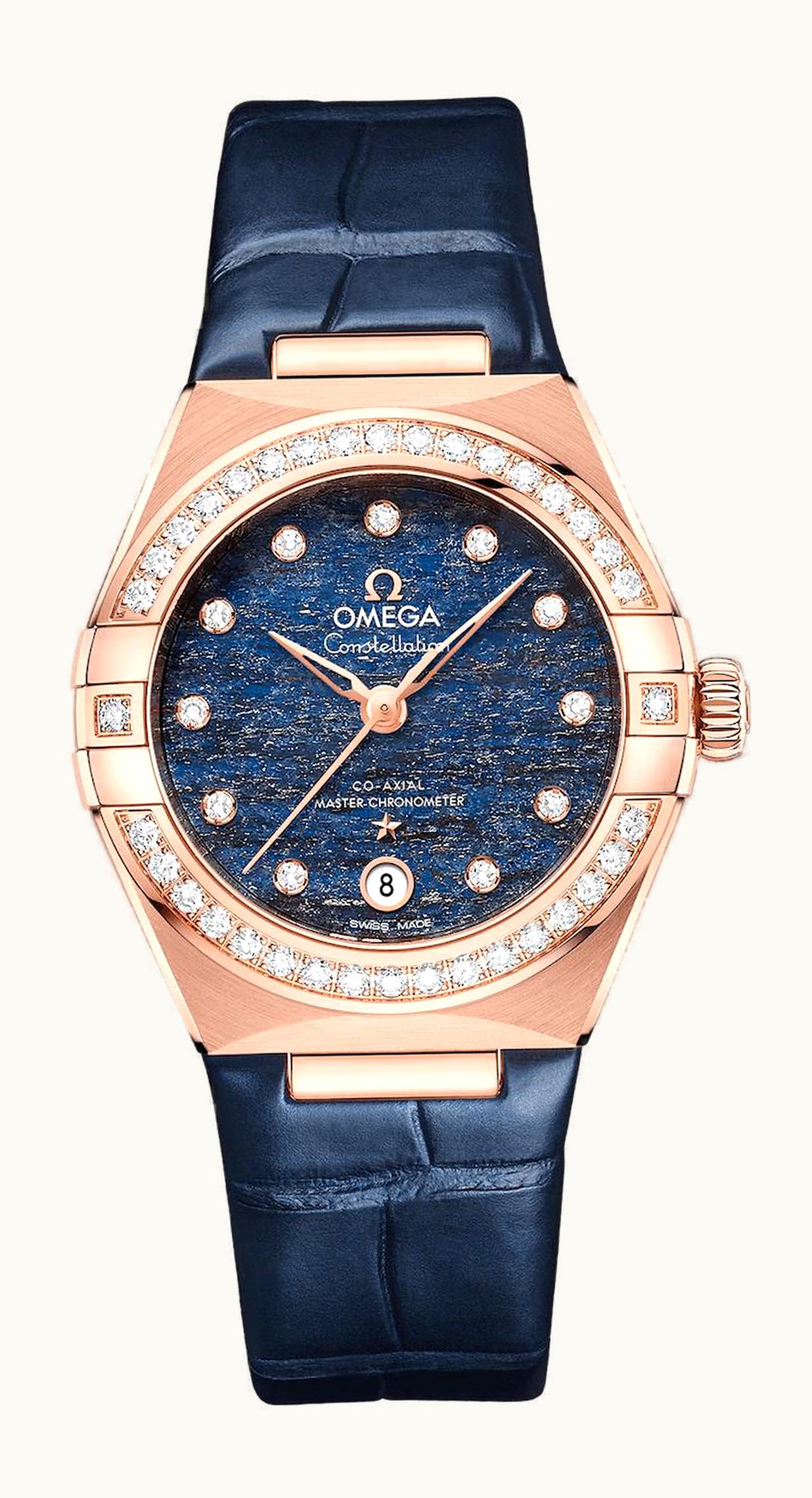 Omega Constellation Manhattan 29 Co-Axial Master Chronometer Sedna Gold / Diamond / Blue Aventurine
