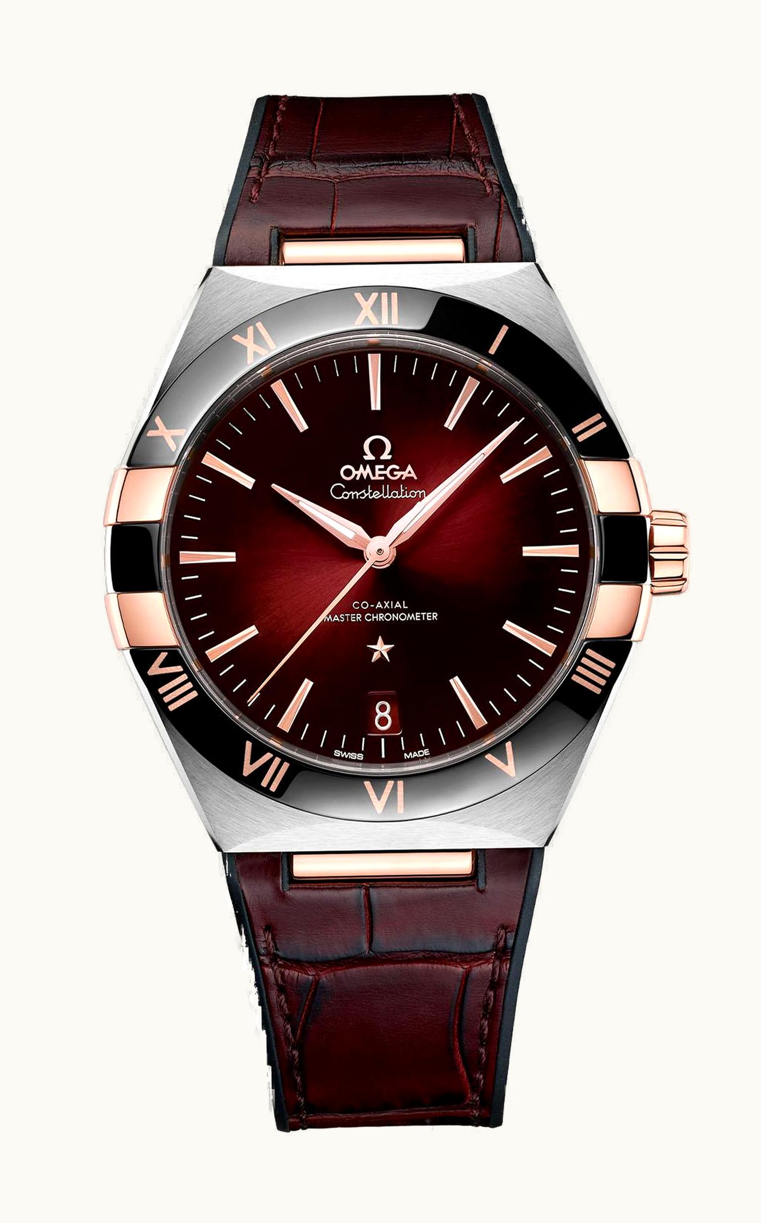 Omega Constellation Master Chronometer 41 Stainless Steel / Sedna Gold / Ceramic / Red