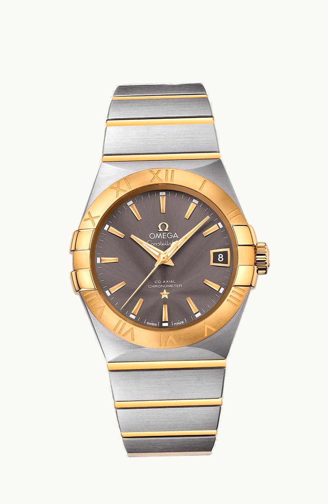 Omega Constellation Co-Axial 38 Stainless Steel / Yellow Gold / Grey