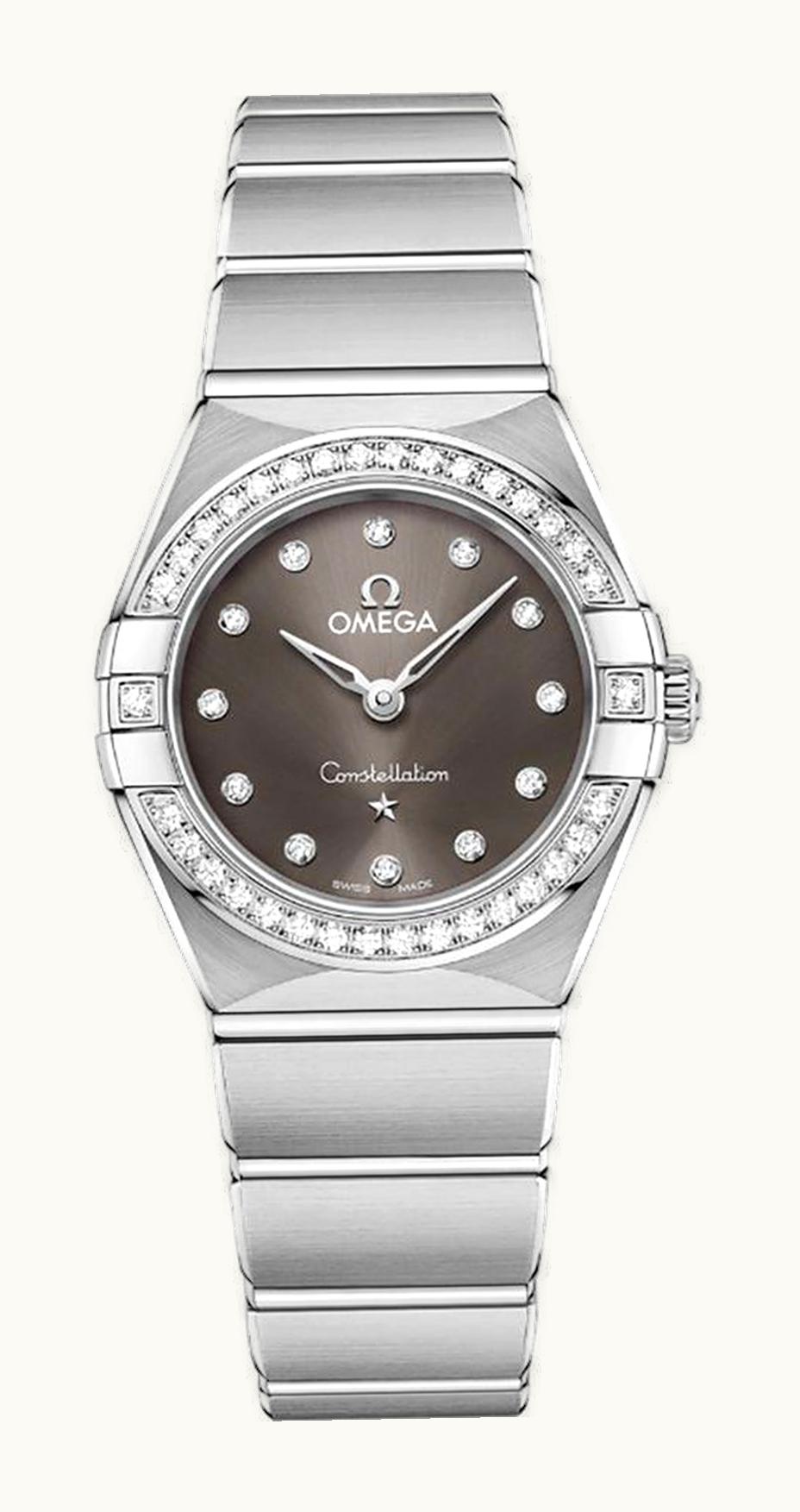 Omega Constellation Manhattan 25 Quartz Stainless Steel / Grey - Diamond / Diamond