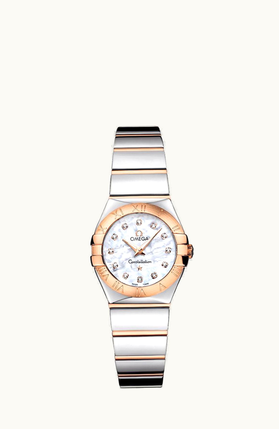 Omega Constellation Quartz 24 Polished Stainless Steel / Red Gold / MOP