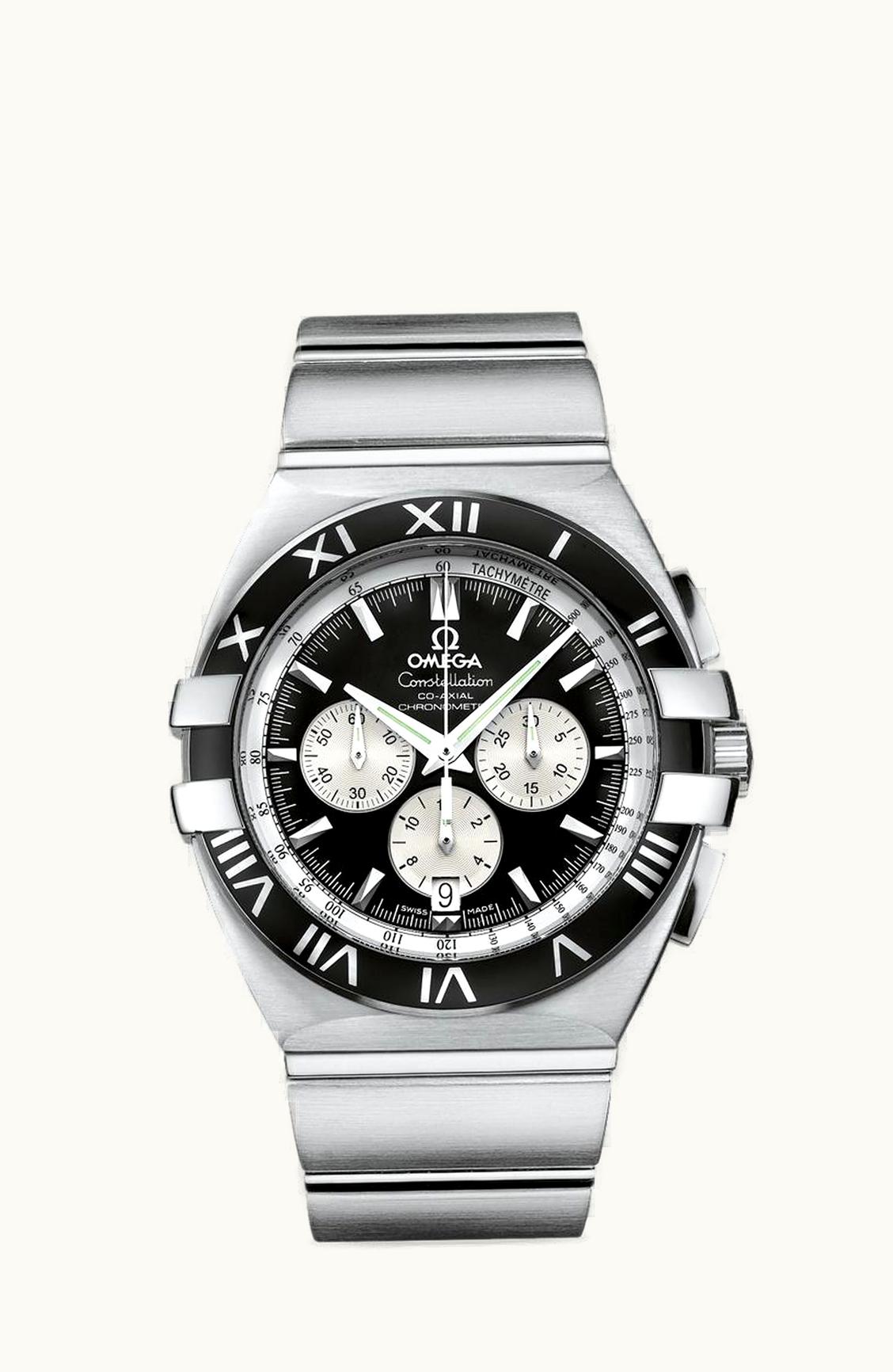 Omega Constellation Co-Axial 41 Chronograph Double Eagle Stainless Steel / Black / Bracelet