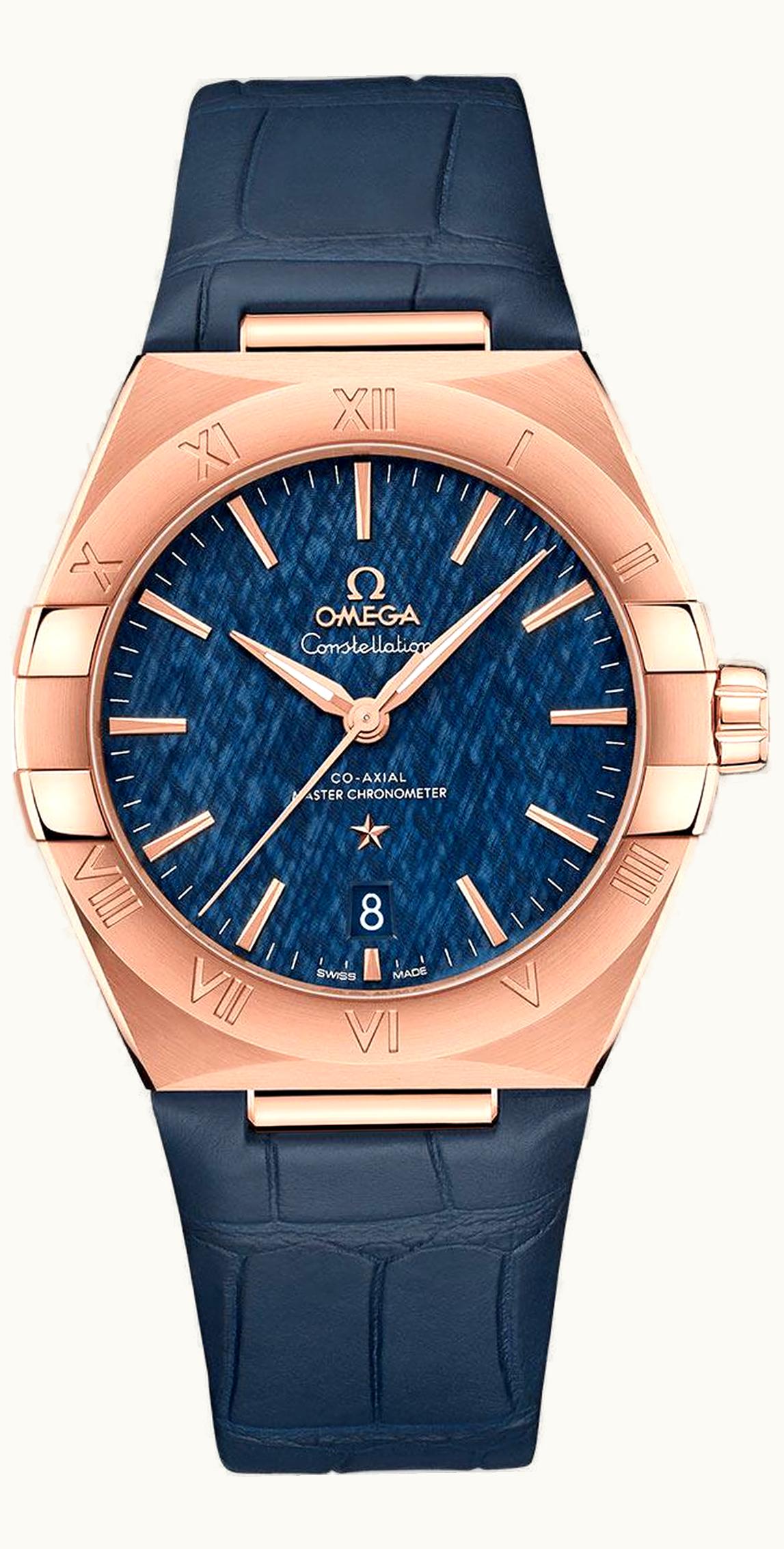 Omega Constellation Master Chronometer 39 Sedna / Blue / Alligator