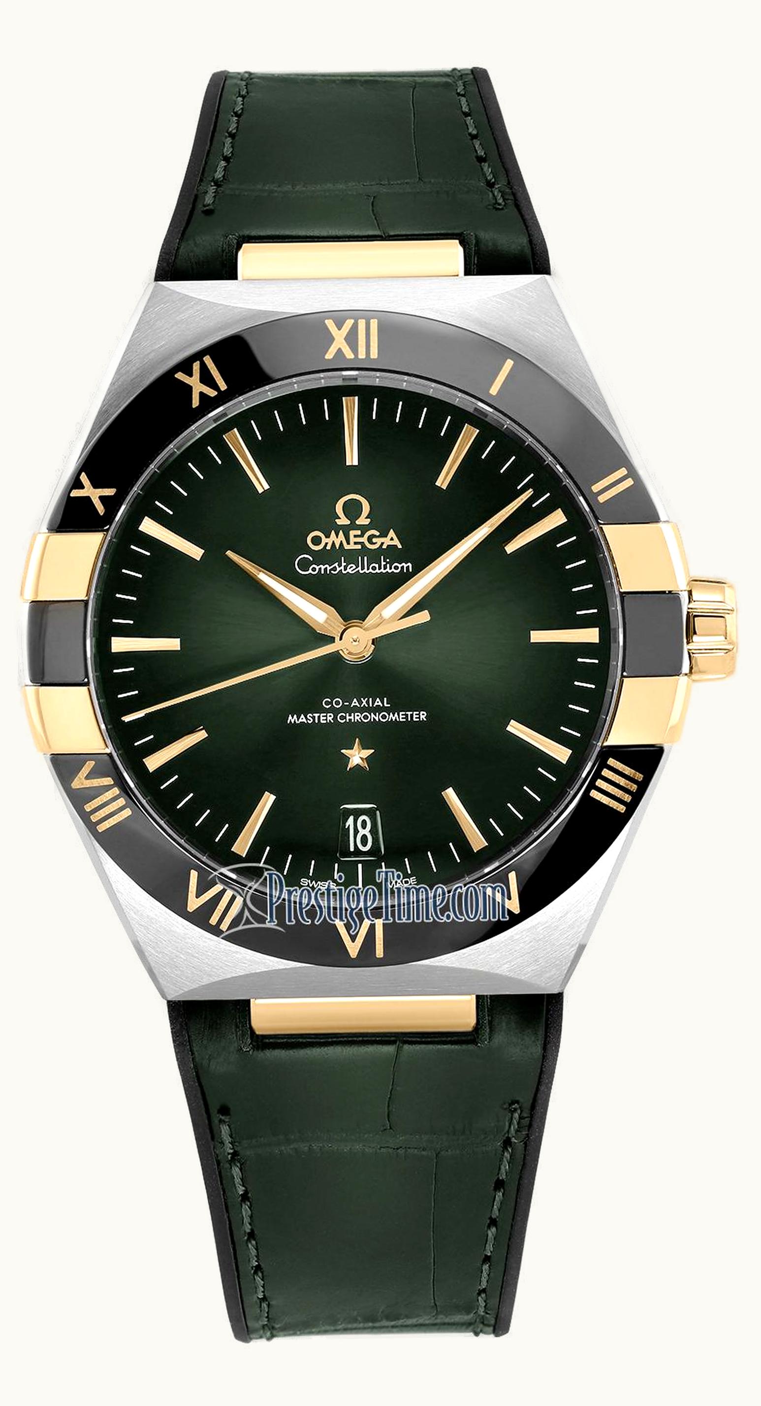 Omega Constellation Master Chronometer 41 Stainless Steel / Yellow Gold / Ceramic / Green