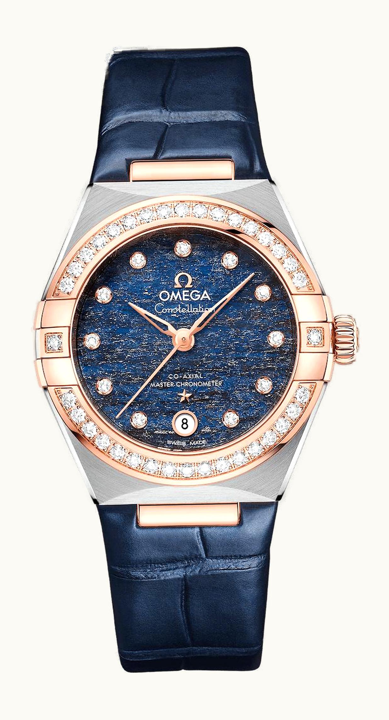 Omega Constellation Manhattan 29 Co-Axial Master Chronometer Stainless Steel / Sedna Gold / Diamond / Blue Aventurine