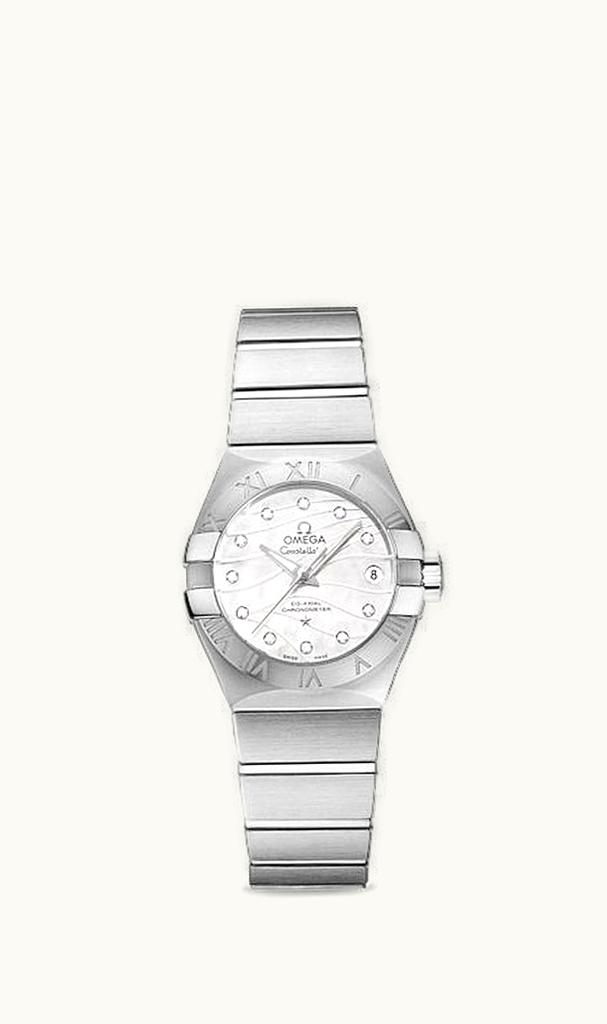 Omega Constellation Co-Axial 27 Brushed Stainless Steel / Wavy MOP