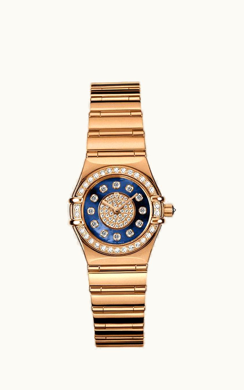 Omega Constellation Quartz 22.5 Red Gold / Diamond / Blue MOP