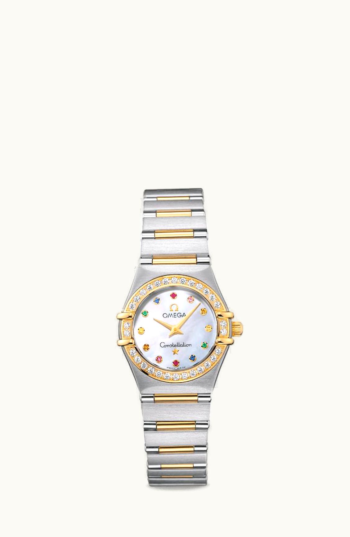 Omega Constellation Quartz 25.5 '95 Stainless Steel / Yellow Gold / Diamond / MOP Iris