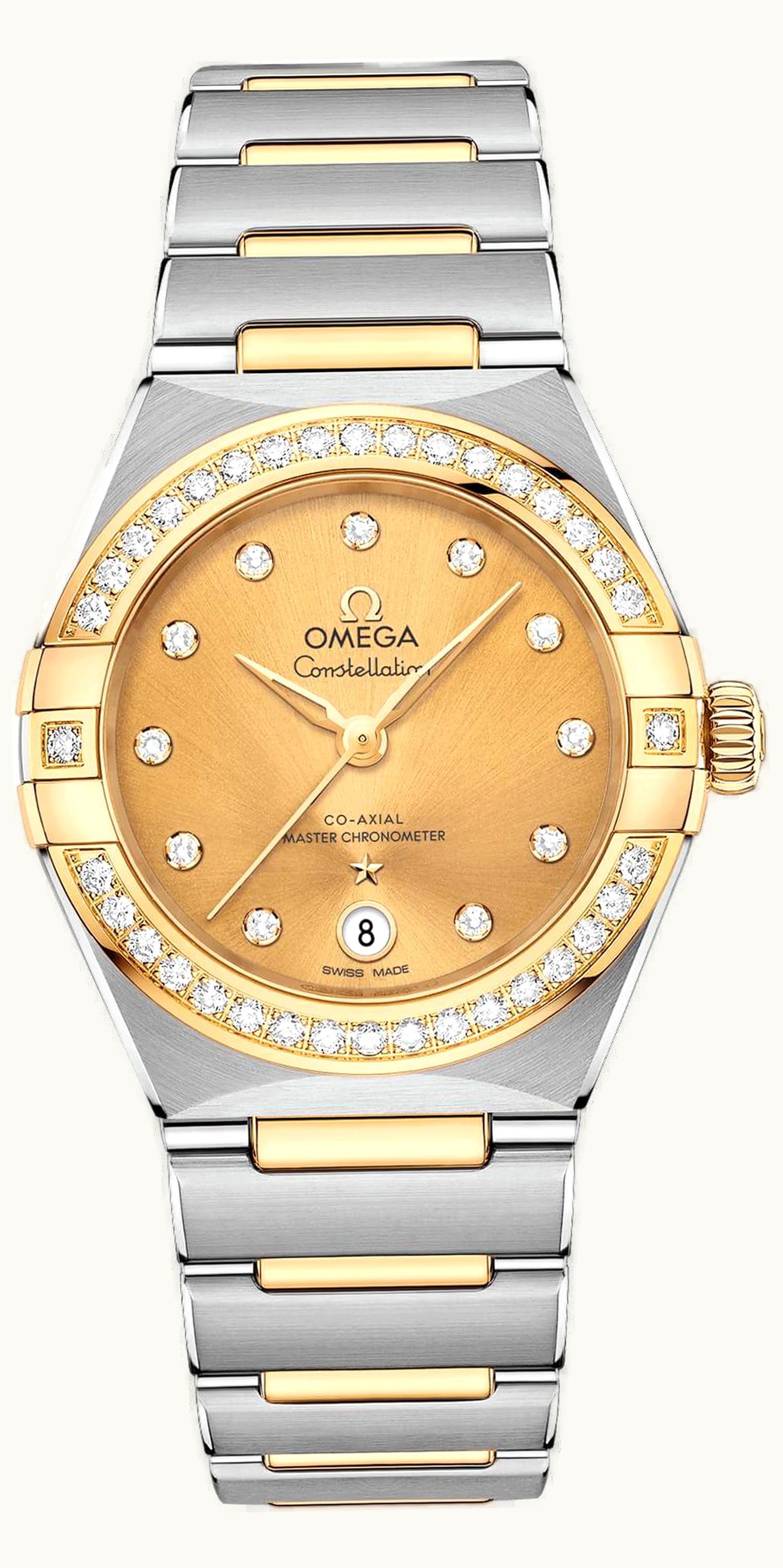 Omega Constellation Manhattan 29 Co-Axial Master Chronometer Stainless Steel / Yellow Gold / Champagne Diamond / Diamond