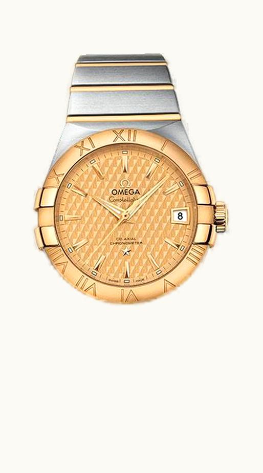 Omega Constellation Co-Axial 38 Stainless Steel / Yellow Gold / Champagne Lozenge