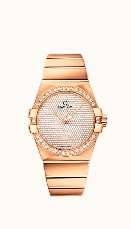 Omega Constellation Co-Axial 38 Red Gold / Diamond / Diamond
