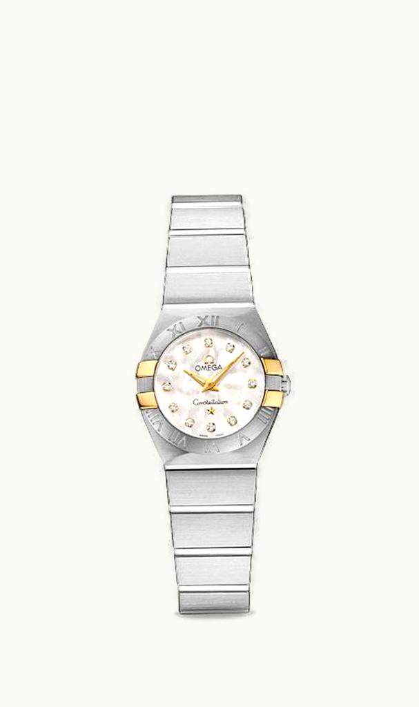 Omega Constellation Quartz 24 Brushed Stainless Steel / Gold Claws / MOP