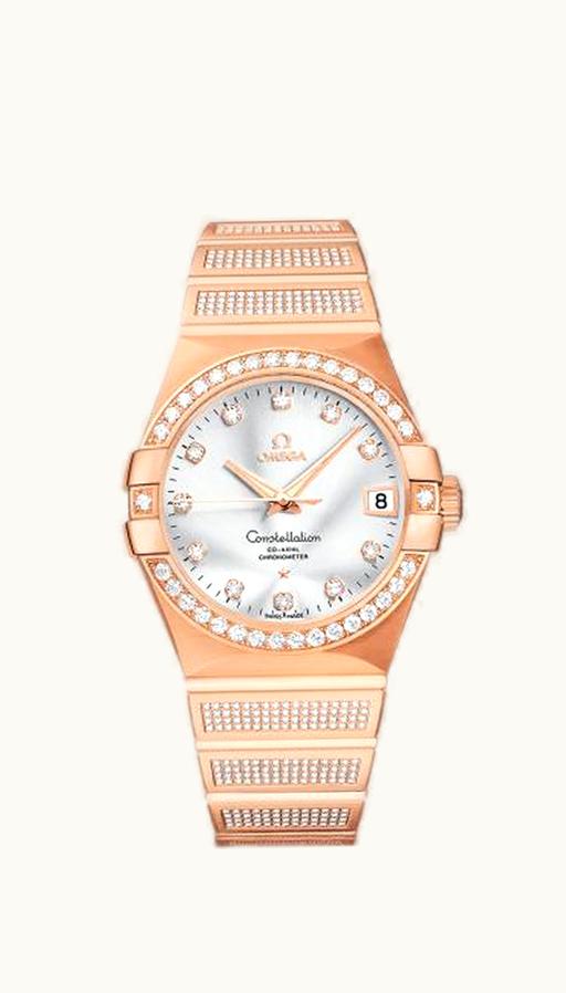 Omega Constellation Co-Axial 38 Red Gold / Diamond / Silver